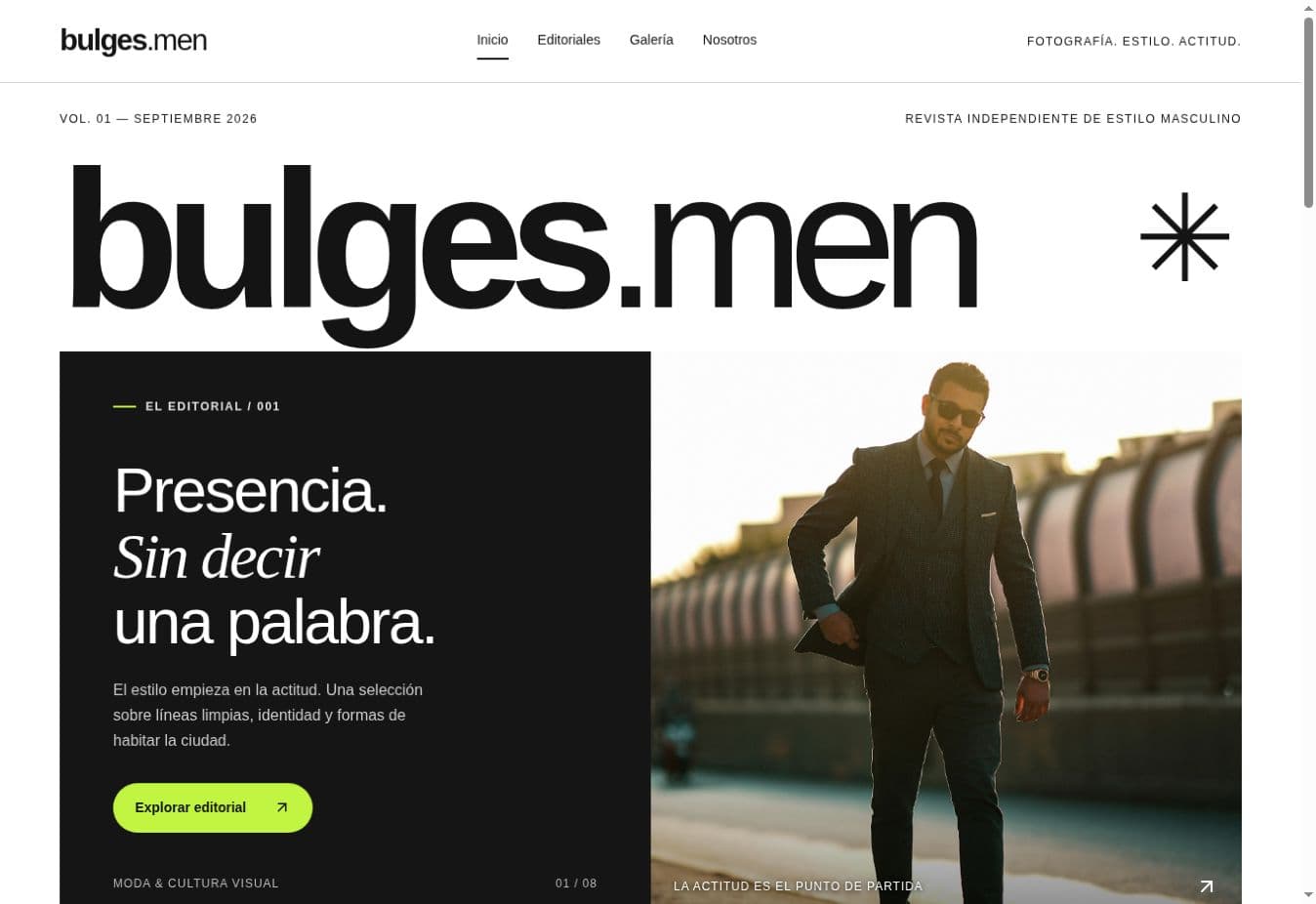 Website screenshot: Bulges Magazine