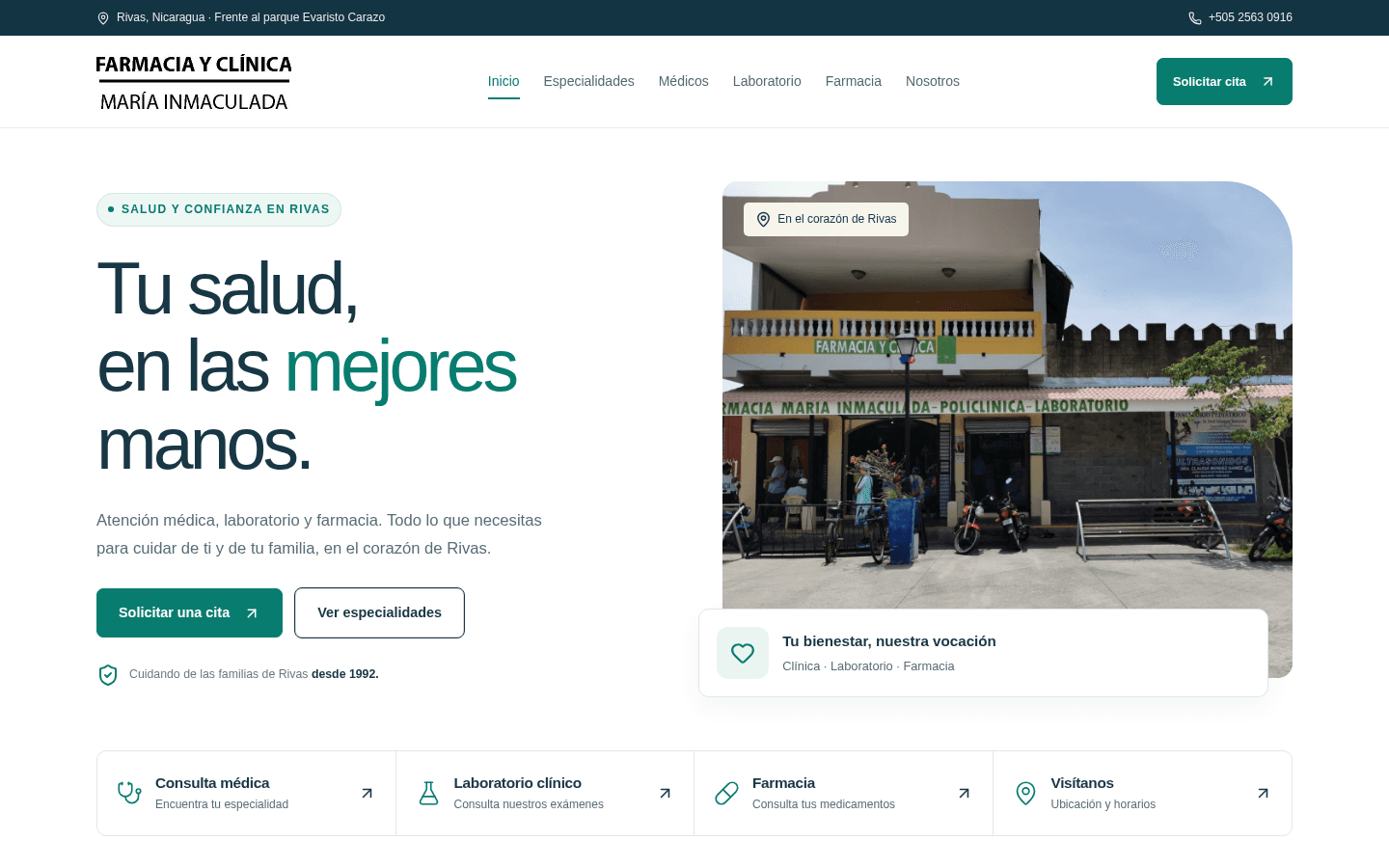 Responsive healthcare website project